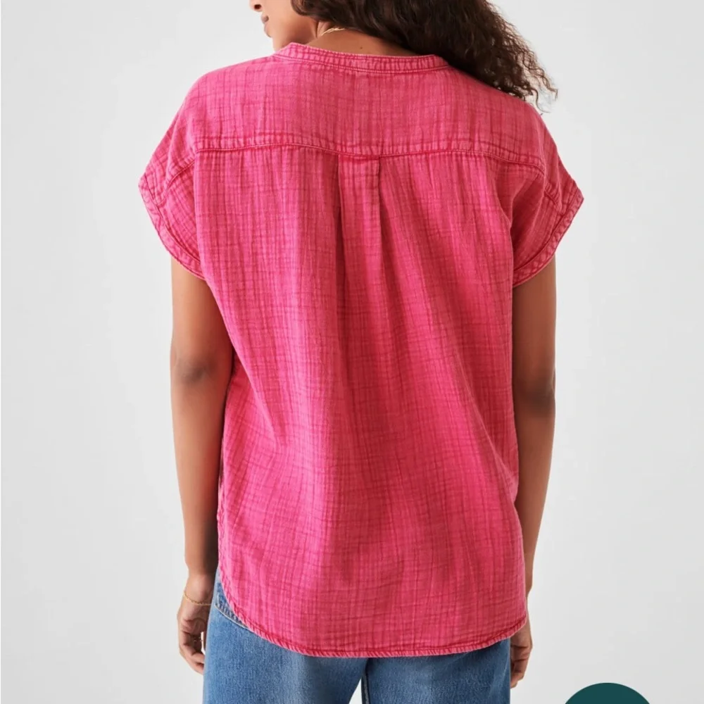 Faherty Dream Cotton gauze Desmond top - Picture 4 of 8